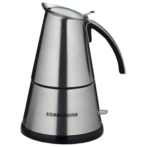 Кофеварка гейзерная Rommelsbacher EKO 364/E, серебристый кофеварка гейзерная bialetti venus 6 порций сталь 1683