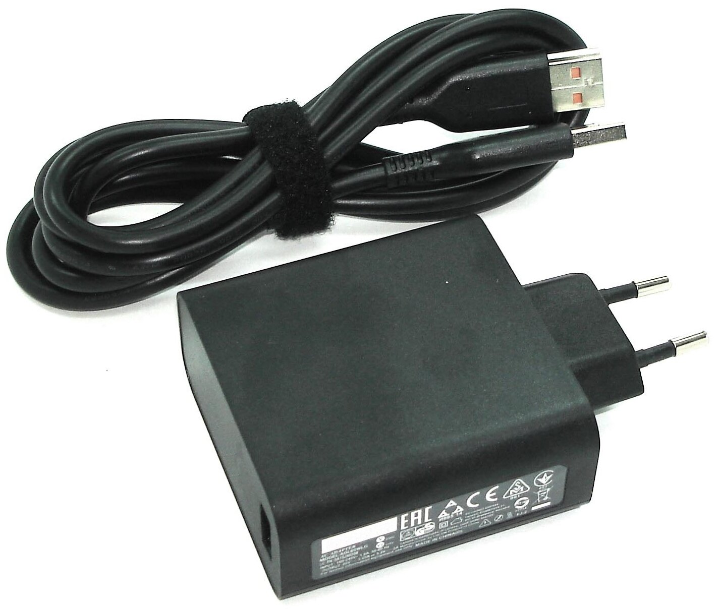 Блок питания (сетевой адаптер) для ноутбуков Lenovo 5-20V 2-3.25A 65W Power USB черный в розетку