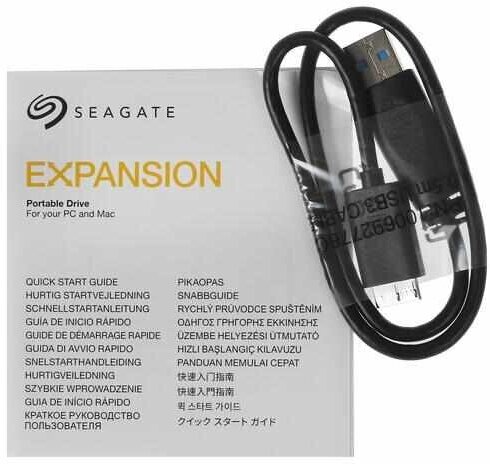 Внешний диск HDD SEAGATE Expansion Portable , 1ТБ, черный - фото №7