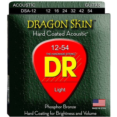 DR DSA-12 DRAGON SKIN Струны для акустической гитары струны для акустической гитары dr string dragon skin dsa 10 12