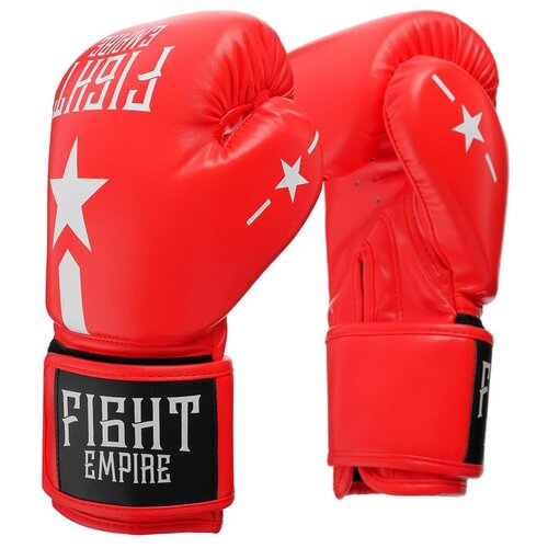FIGHT EMPIRE Перчатки боксёрские FIGHT EMPIRE, 16 унций, цвет красный