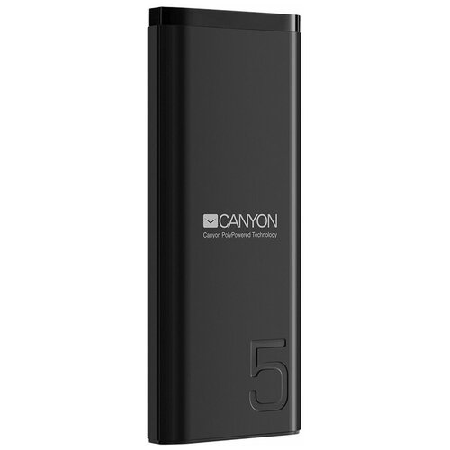 Внешний аккумулятор Power Bank 5000 мАч Canyon CNE-CPB05B черный