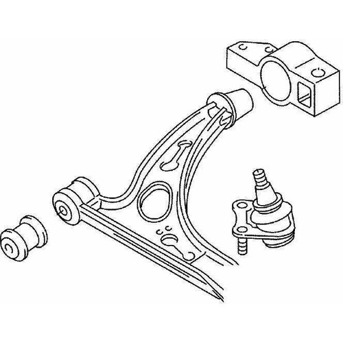 Сайлентблок AUDI A3/TT/VW GOLF V/PASSAT B6 03- ЗАД ОСН РЫЧ внутр