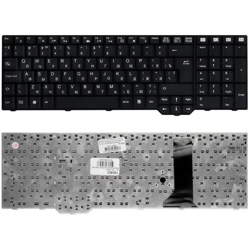 Клавиатура для ноутбука Fujitsu-Siemens Amilo Xa3520 Xa3530 Series Г-образный Enter Черная без рамки PN V080330BK2 1633₽