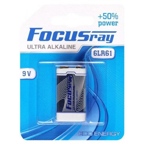 Батарейка Крона щелочная FOCUSray ULTRA ALKALINE 6LR61/BL1 4607099622487