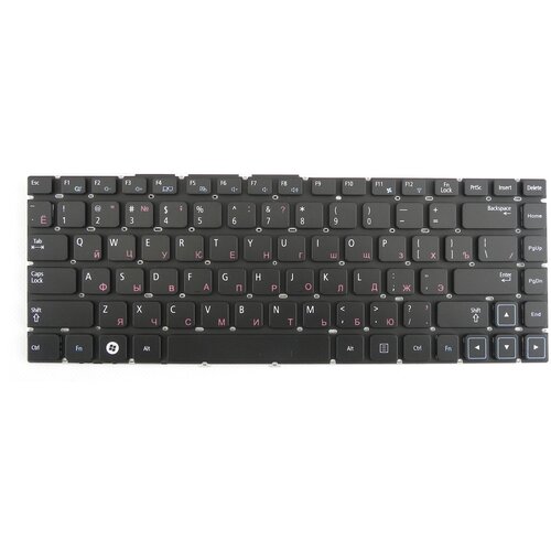 Клавиатура для Samsung NP300, 300V4A, 300E4A, 300E4A, 05E4A, NP300E4A, черная RU без рамки