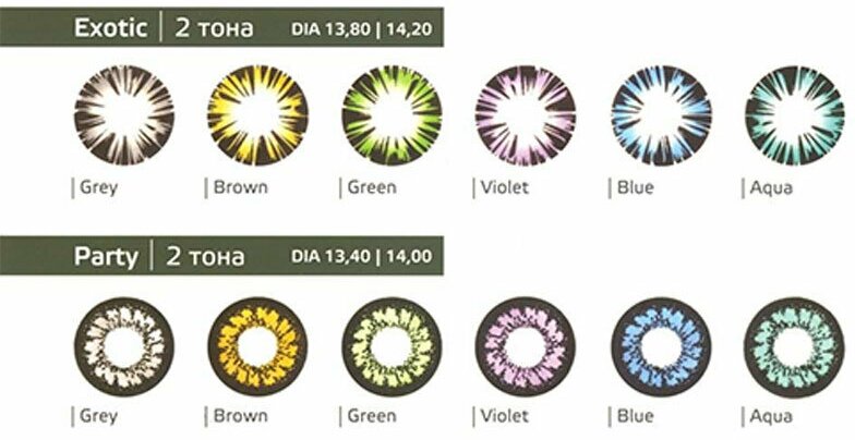 Цветные контактные линзы Hera Emotion 2 линзы R 8.6 SPH -3.00 green (зеленые), квартальные