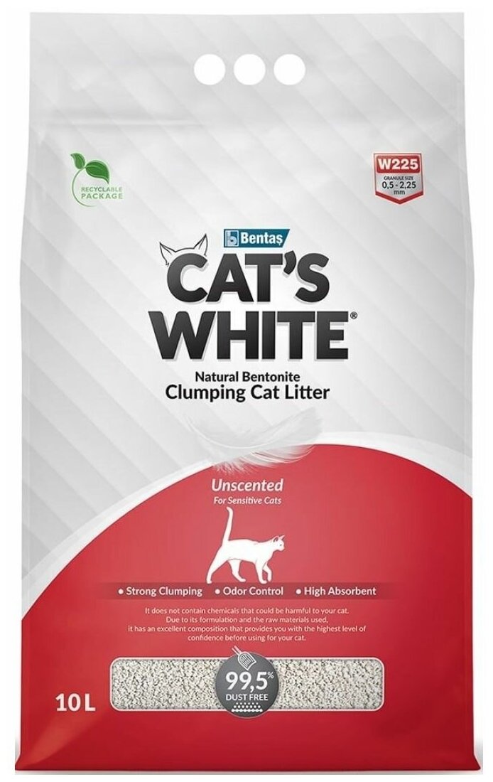 Комкующийся наполнитель Cat's White Natural натуральный без ароматизатора для кошачьего туалета (20л) - фотография № 16