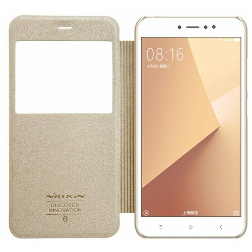 фото Чехол книжка nillkin sparkle xiaomi redmi note 5a (32gb) золото