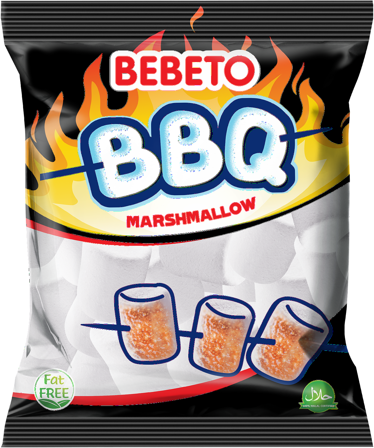 Суфле-маршмеллоу Bebeto BBQ вкус ванили пак 275г Турция