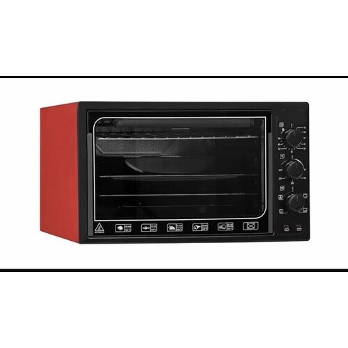 Мини печь VESTA 2336 Е красно-черная с подсветкой 622100₽