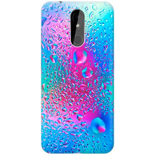 фото Re:pa накладка transparent для nokia 3.2 с принтом "капли на стекле"