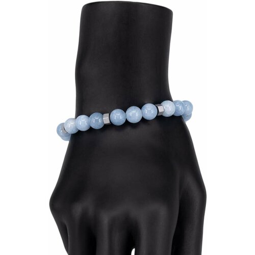 фото Браслет otokodesign, кварц, размер 19 см, серебряный, голубой