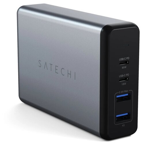 Сетевое зарядное устройство Satechi 108W Pro USB-C PD, 108 Вт, EU, space grey сетевое зарядное устройство satechi 100w usb c pd wall charger 1xusb type c pd серый st uc100wsm eu