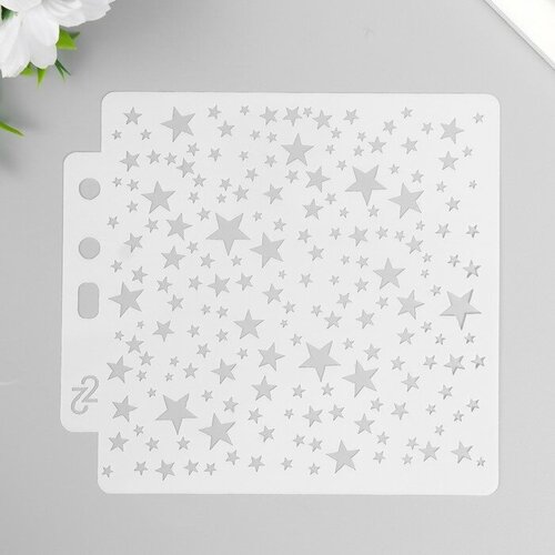 Трафарет пластик Звёздное небо 13х14 см printio обложка для паспорта звёздное небо