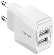 Сетевое зарядное устройство Baseus Mini Dual-U Charger, белый