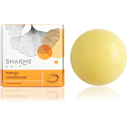 Натуральный твердый кондиционер Sharme Hair Mango с маслом манго, увлажняющий, 45 г