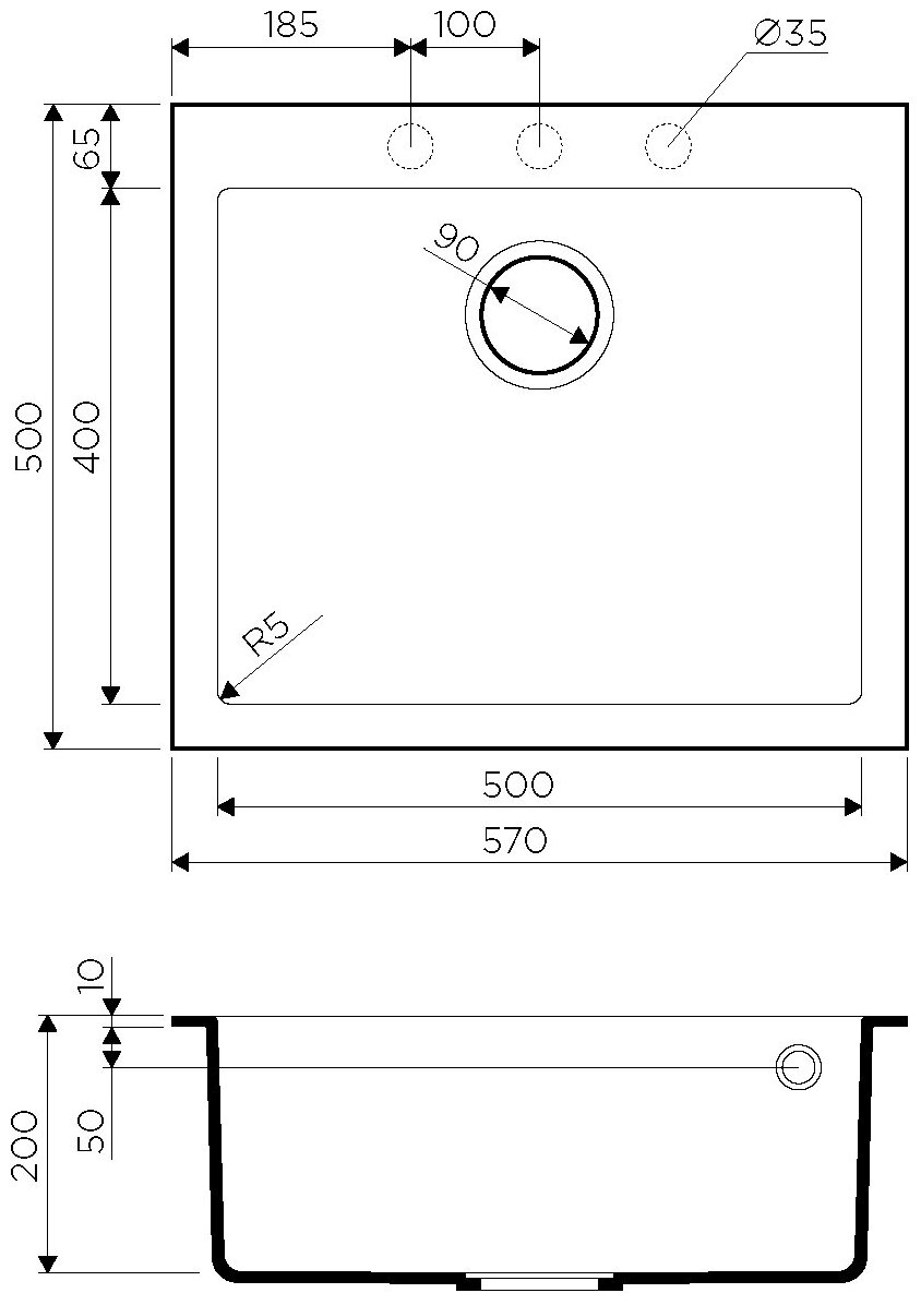 Кухонная мойка Omoikiri Bosen 57-BE - фотография № 5