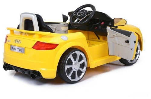 Электромобиль КНР Audi TT RS, окраска желтый, EVA колеса, кожаное сидение