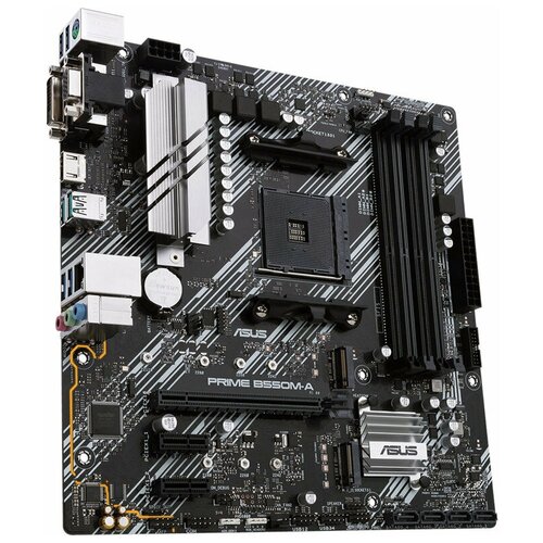 Asus Материнская плата Asus PRIME B550M-A Soc-AM4 AMD B550 4xDDR4 mATX AC`97 8ch(7.1) GbLAN RAID+VGA+DVI+HDMI