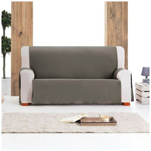 ISLANDIYA AQUASTOP 150 см Непромокаемая накидка на 2-х местный диван, цвет: серый