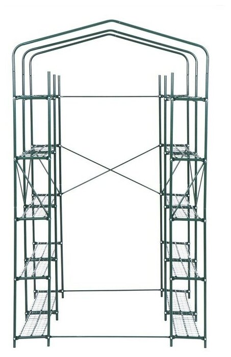 Парник-стеллаж 20 полок (сетка) пленка 100 мкм, мет. труба d-16мм, 9335867 - фотография № 2