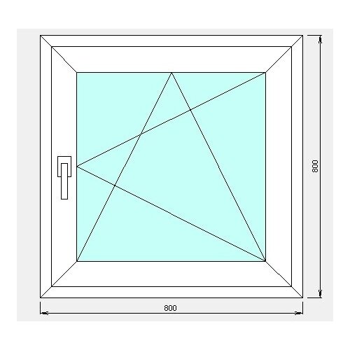 Окно ПВХ ш800*в800