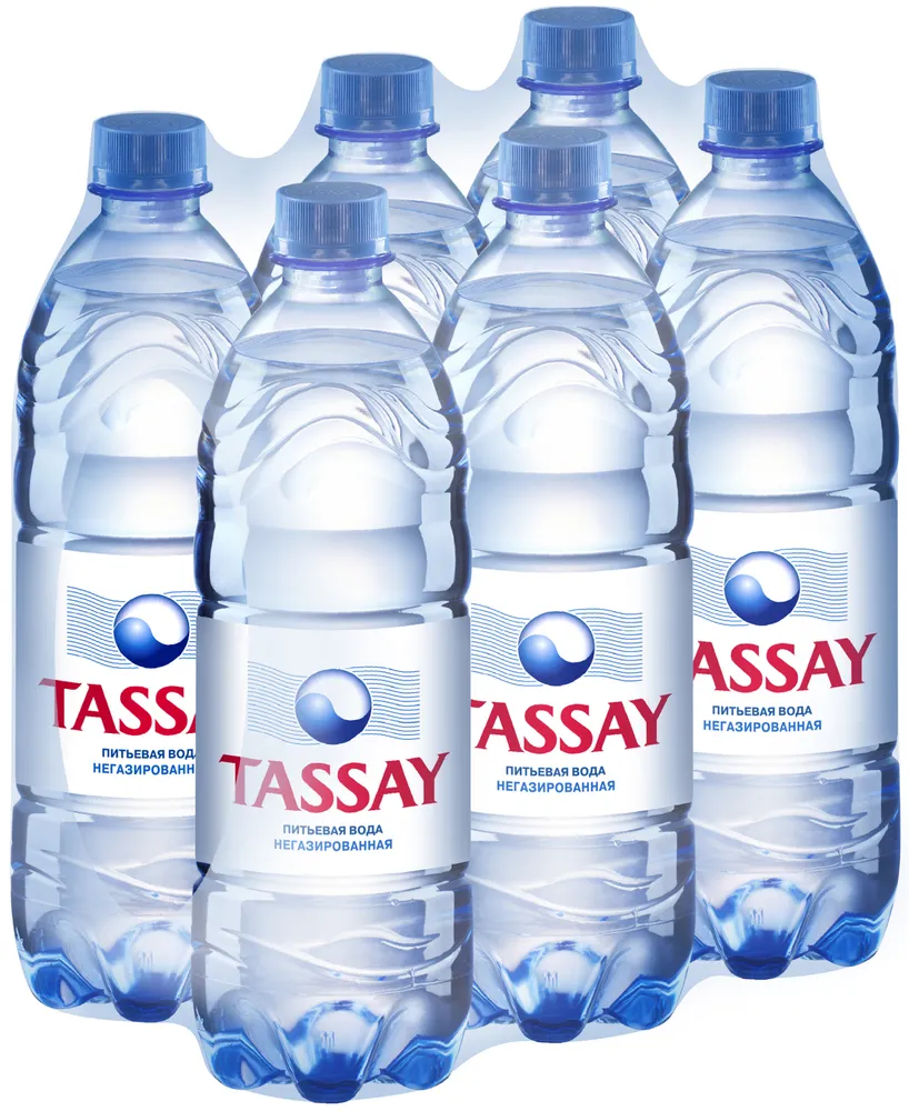 Вода питьевая TASSAY (Тассай), негазированная, 1 л х 6 шт, ПЭТ