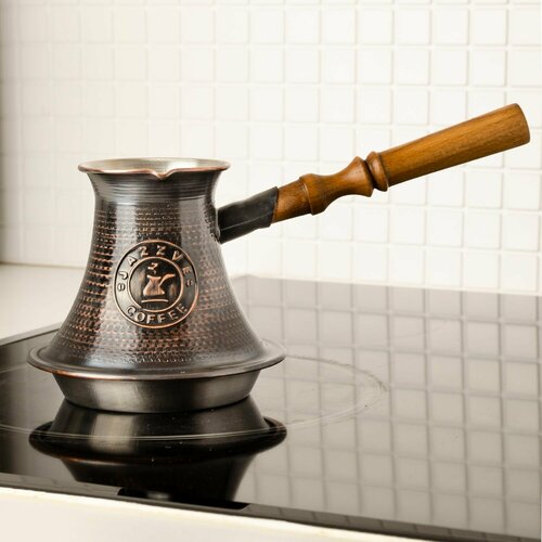 Турка для варки кофе медная индукционная (400 мл). Армянская джезва