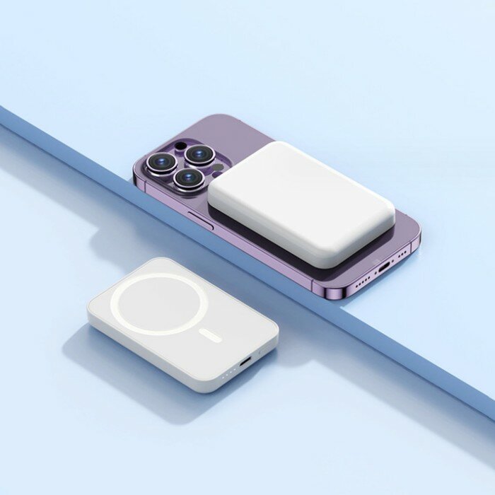 Внешний аккумулятор Luazon CRR-34, 10000 мАч, 5 W, с функцией MagSafe, Lightning, белый 9942314