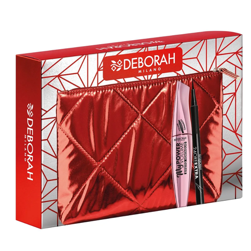 Набор в косметичке Deborah Milano 09 Тушь для ресниц MY POWER VOLUME Подводка для глаз EYELINER 24ORE EXTRA 3111₽