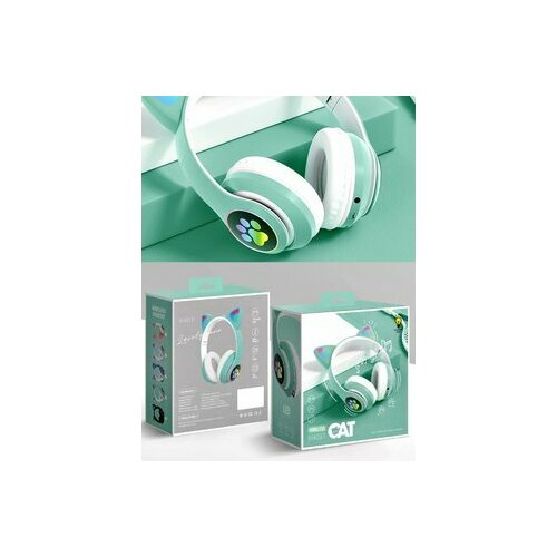 Беспроводные наушники Hoco W27 Cat ear Global, mini jack 3.5 mm, бирюзовый беспроводные наушники hoco w27 cat ear розовый