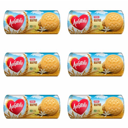 Любятово Печенье Мария, 156 г, 6 уп