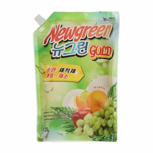 Welgreen Средство для мытья посуды Newgreen, дой-пак, 1,2 л
