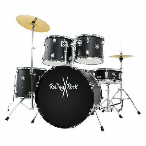 Ударная установка Rolling Rock JR-2225C Black space (Полный комплект с тарелками и стулом) черный
