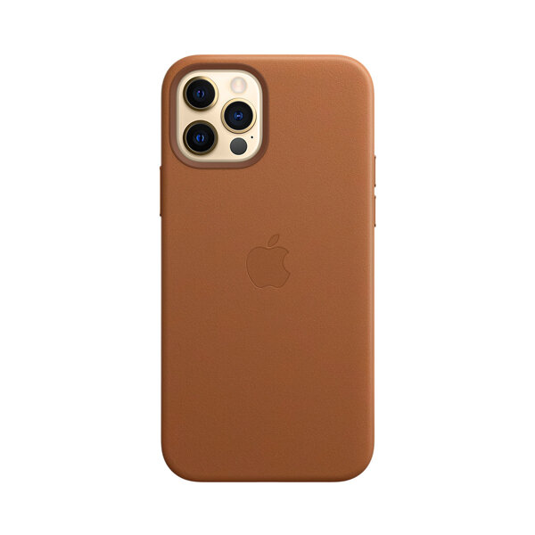 Чехол защитный / кожаный / c MagSafe для iPhone 12 / 12 Pro, Коричневый