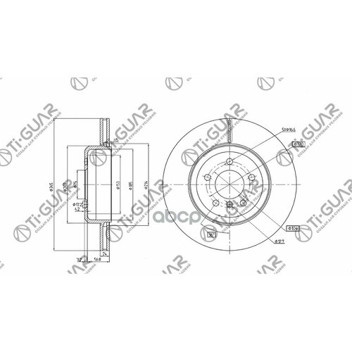 Диск Тормозной Tg-34216775289Rn1766vTiGuar Bmw 5F106F137F01 Задн 345 Мм Задн Прав Лев Ti-Guar арт TG342167 8420₽