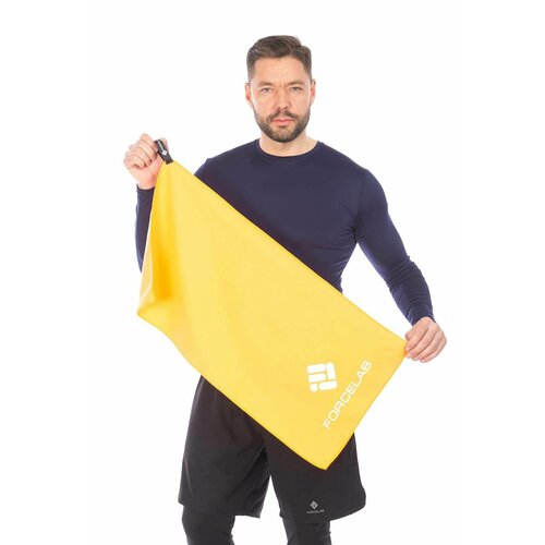 Полотенце FORCELAB маленькое спортивное быстросохнущее мягкое из микрофибры для бассейна тренировок фитнеса спорта для рук и лица размер 40х80 оранжевое 610₽