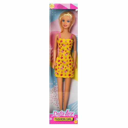 Кукла Defa Lucy Летний наряд Цветочный желтый сарафан 29 см 8451d/желтый кукла defa lucy летний наряд цветочный черный сарафан 29 см 8451d черный
