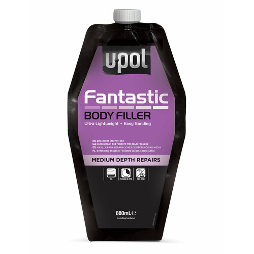 FANTASTIC 880 мл банка U-POL шпатлевка суперлегкая универсальная FANTBL 1610₽