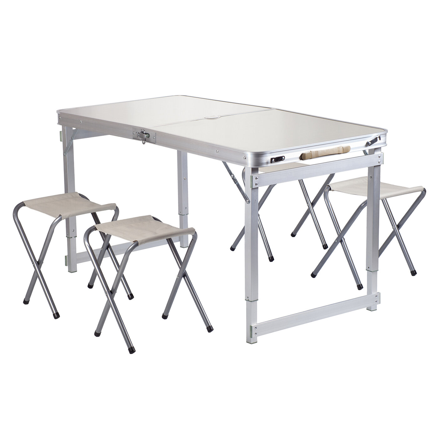 фото Набор складной мебели (стол усиленный с 4 стульями), алюминиевая рама,120х60,09519М)
