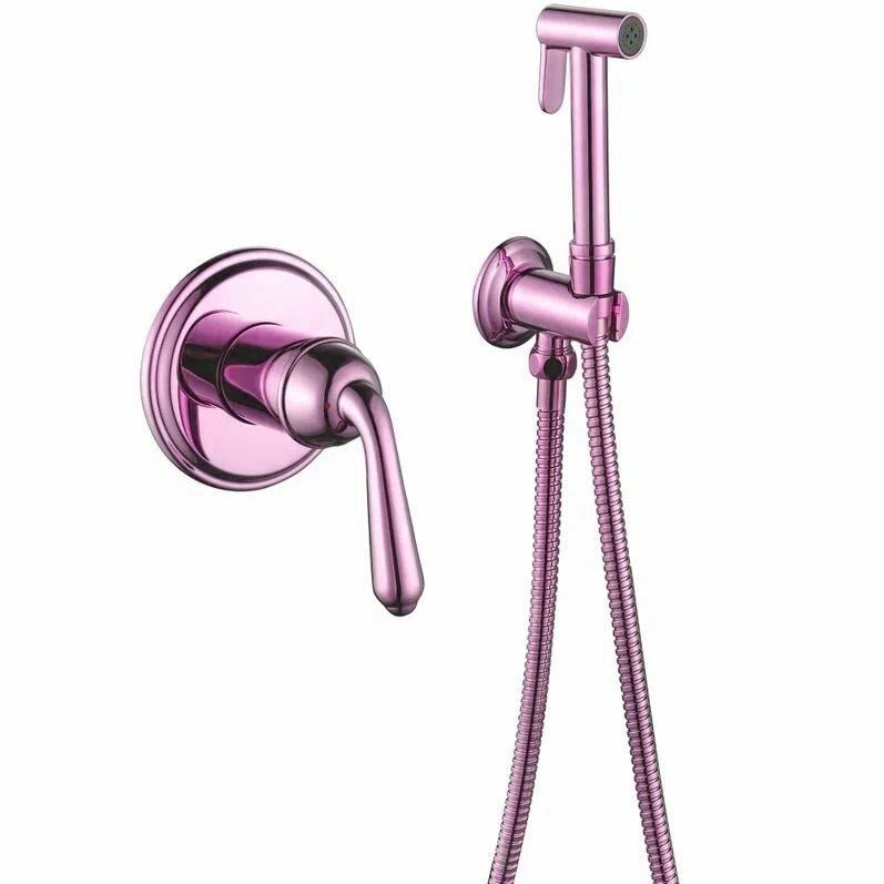 Гигиенический душ со смесителем Rose R0205E, золото