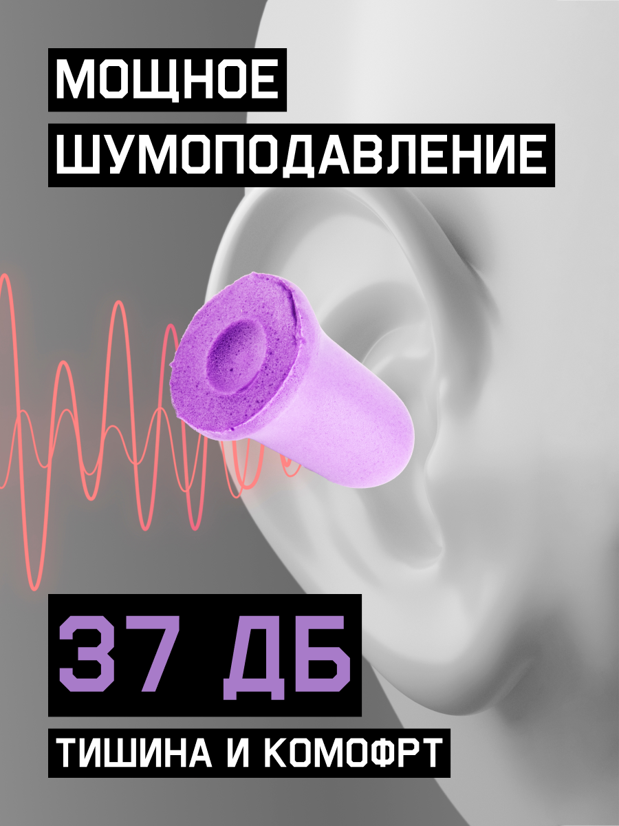 Беруши Противошумные Беруши Jeta Safety - 37 Дб, 1 Пара, Вкладыши, колокольчик