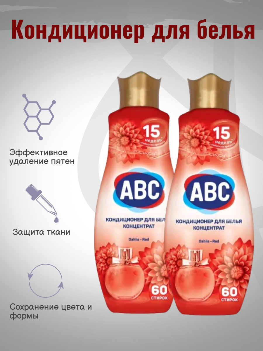 Кондиционер для белья ABC Страстный Георгин, 1440 мл 2шт