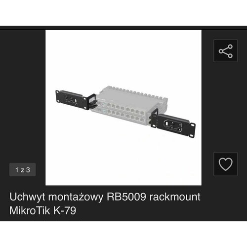 Кронштейн крепежный RB5009 rackmount kit K-79 черный
