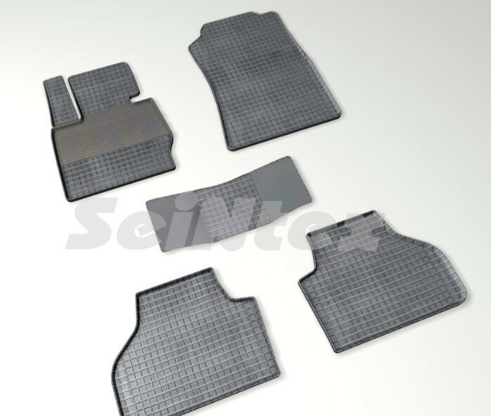 Коврики салона Seintex "Сетка" BMW 4 ser F-32 Coupe Xdrive 2011-н.в. резиновые черные комп 4 шт - фото №1