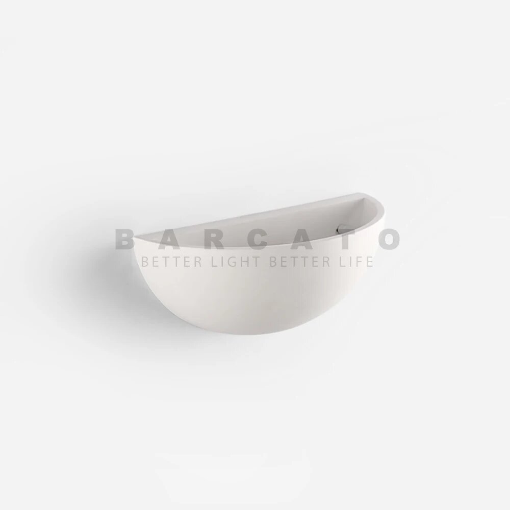 Настенная лампа Barcato из гипса белая LED 5Вт, Тёплый белый (2700-3500 K), Белый, Белый