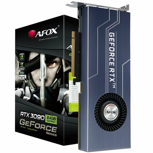 Видеокарта Afox RTX3090 24GB GDDR6X 384bit 3xDP HDMI BLOWER RTL 199675₽