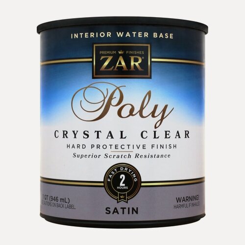 Изображение товара Полиуретановый лак на водной основе ZAR Interior Water Base Poly Crystal Clear 946 мл Полуматовый 32512