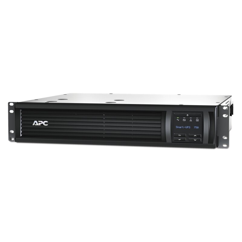 Источник бесперебойного питания APC Smart-UPS SMT750RMI2UC 750VA/500W, RM 2U, Line-Interactive, LCD, Out: 220-240V 4xC13 (2-Switched), SmartSlot, USB, SmartConnect, Black, 1 year warranty